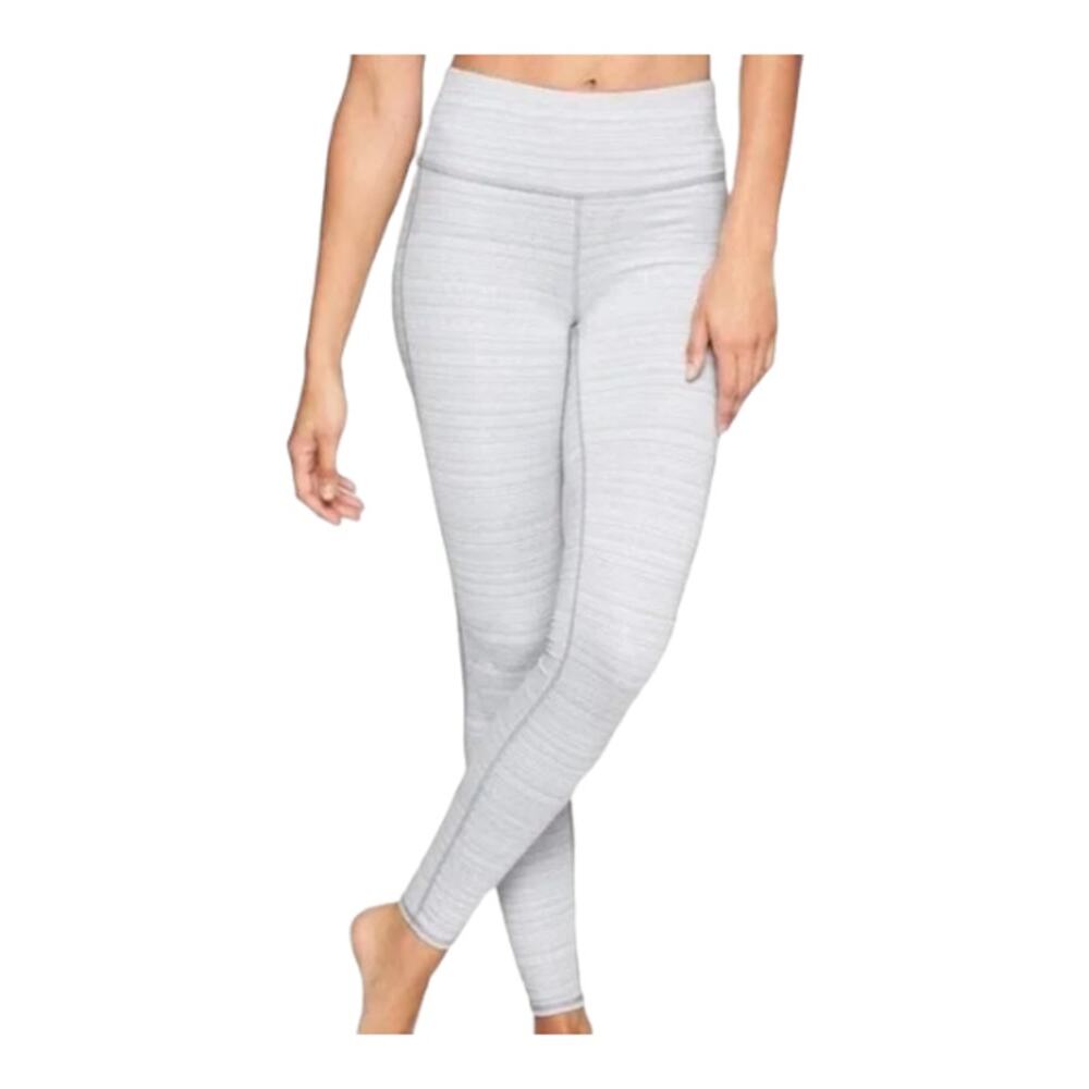 Athleta High Rise Jacquard Chaturanga 7/8 Tight Grey White Size Extra Small